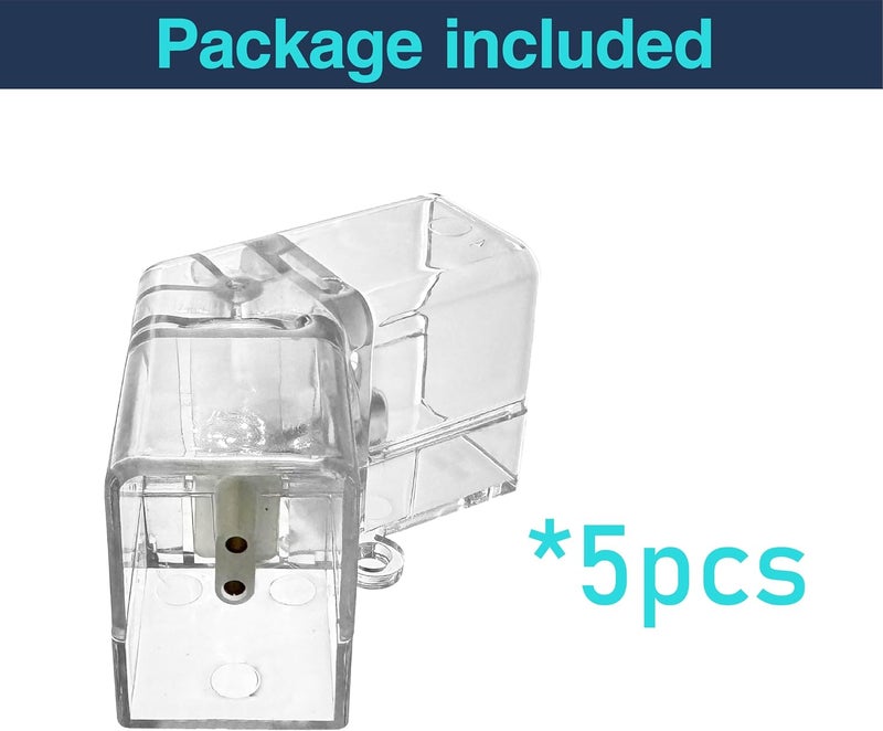 cezelux 5 Pack Hexagon Garage Light Connectors 2 Pin V-Connector LED Garage Light Copper Pin DIY Hexagon Accessories Replacement/Spare for Honeycomb Lighting Systems (5 Pack V Connector) - Image 5